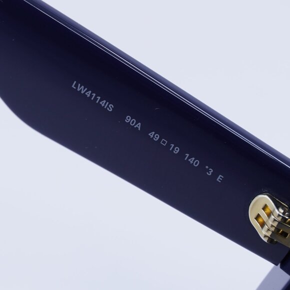 Loewe LW4114IS 90A Sunglasses Blue Rectangle Frame, Blue Lenses - Picture 9 of 12